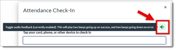 Toggle Audio Feedback